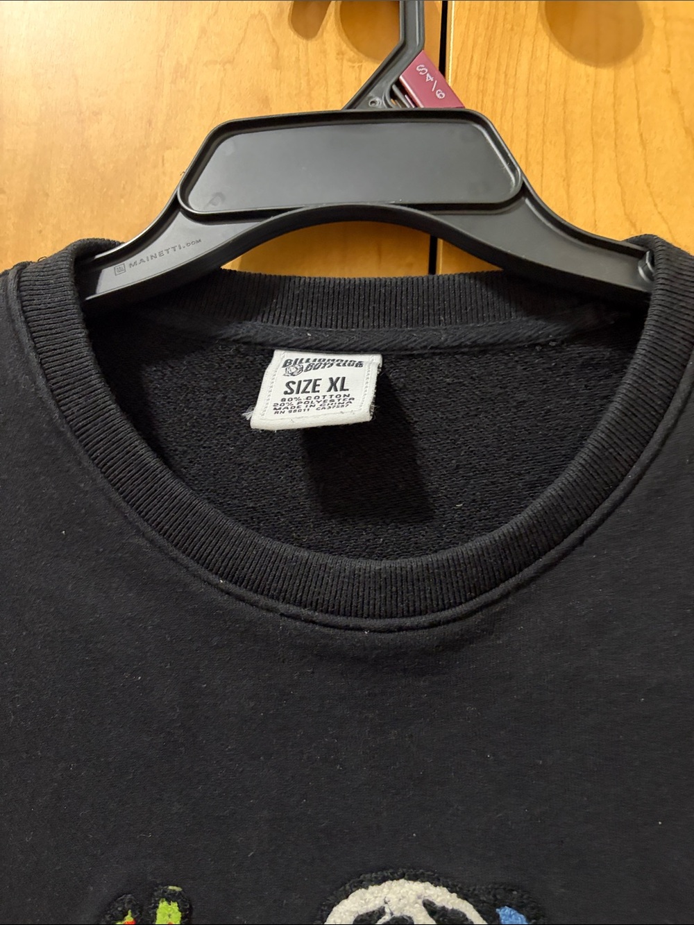 Billionaire Boys Club Black Sweater with Multicolor Astronaut Embroidered Patch - Picture 6 of 7